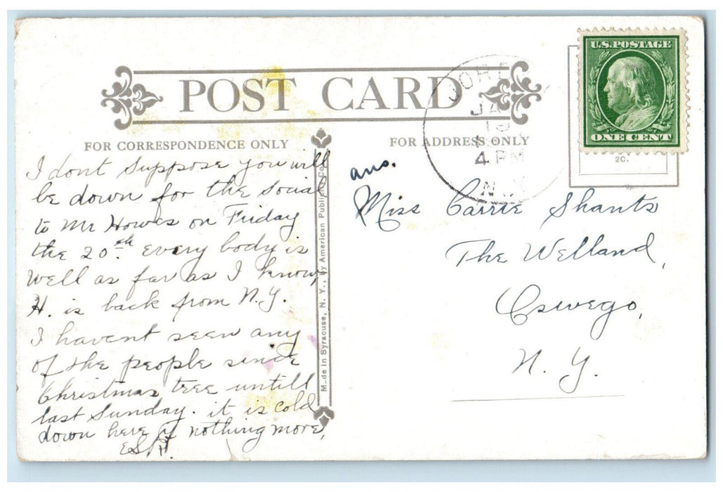 c1910 State Armory Building Entrance Crowd Syracuse New York NY Postcard