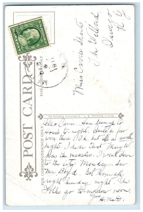 1911 University Building Syracuse New York NY American Publicity Co. Postcard