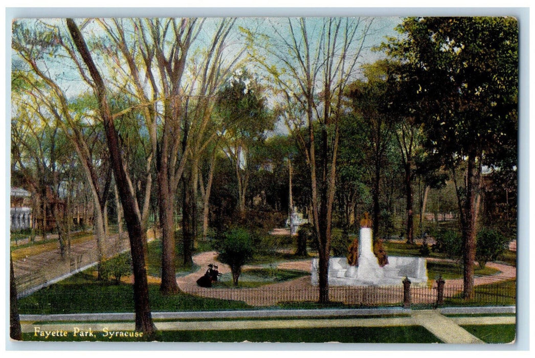 c1910 Fayette Park Syracuse New York NY American Publicity Co. Posted Postcard