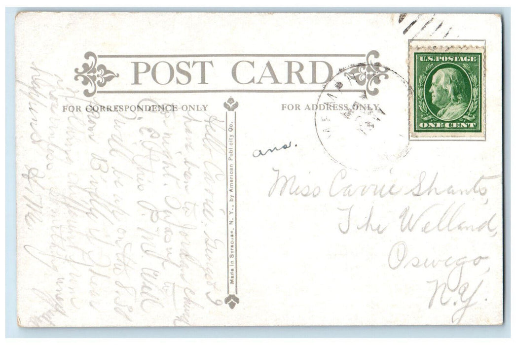 c1910 Fayette Park Syracuse New York NY American Publicity Co. Posted Postcard