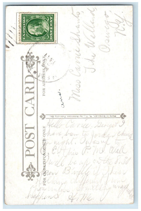 c1910 Fayette Park Syracuse New York NY American Publicity Co. Posted Postcard