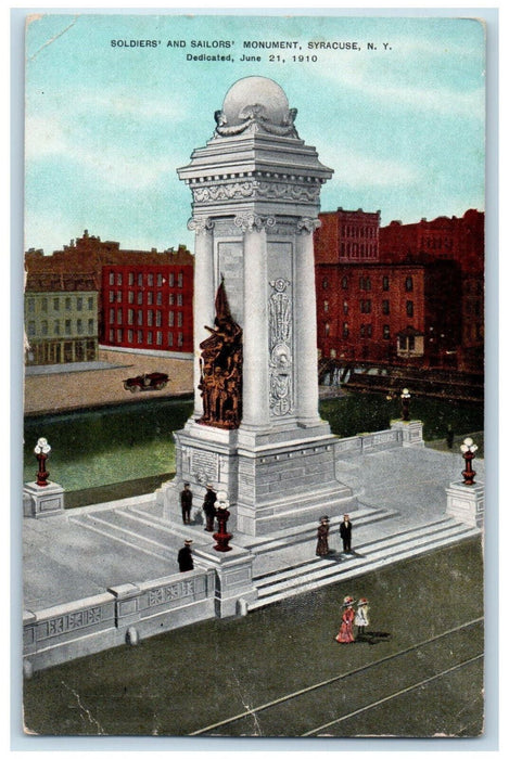 1911 Soldier's and Sailors Monument Syracuse New York NY Antique Postcard