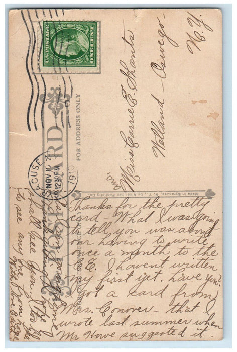 1910 State Armory Syracuse New York NY Antique American Publicity Co. Postcard