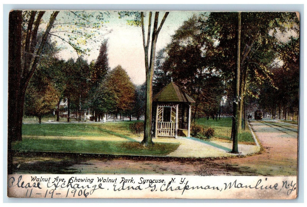 1906 Walnut Avenue Walnut Park Syracuse New York NY Antique Postcard