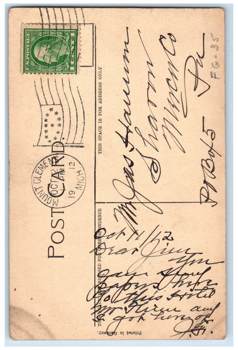 1912 Medea Hotel And Baths Building Mt. Clemens Michigan MI Antique Postcard