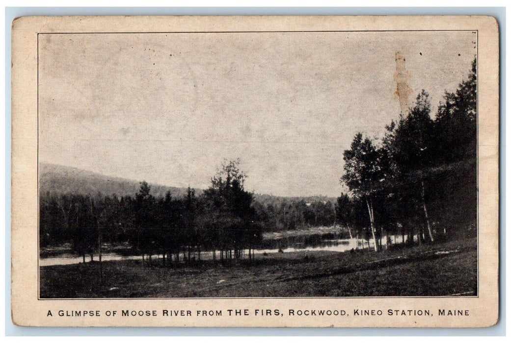 1924 Glimpse Of Moose River Nature Scene Rockwood Maine ME Vintage Postcard