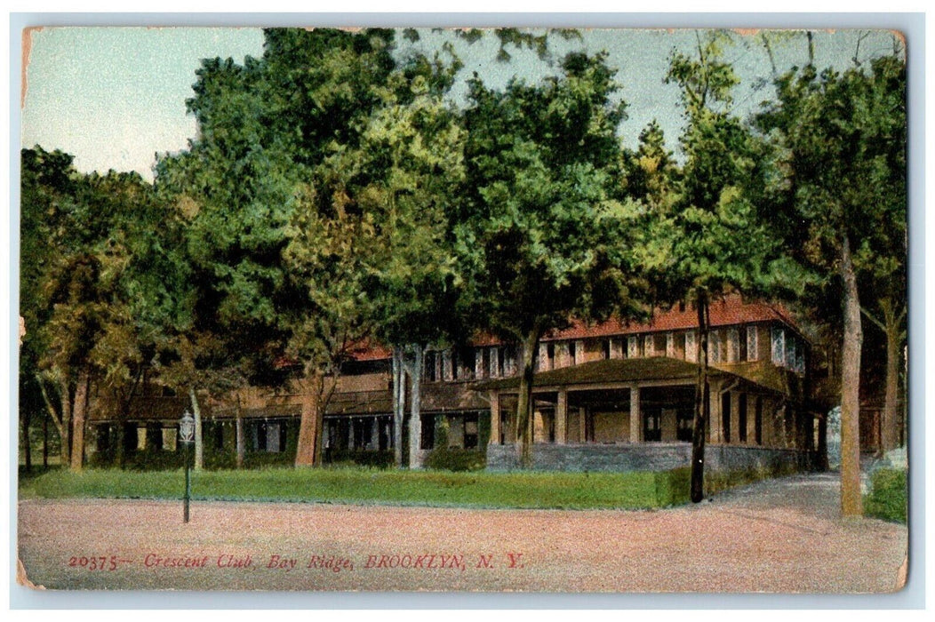c1910's View Of Crescent Club Bay Ridge Brooklyn New York NY Antique Postcard