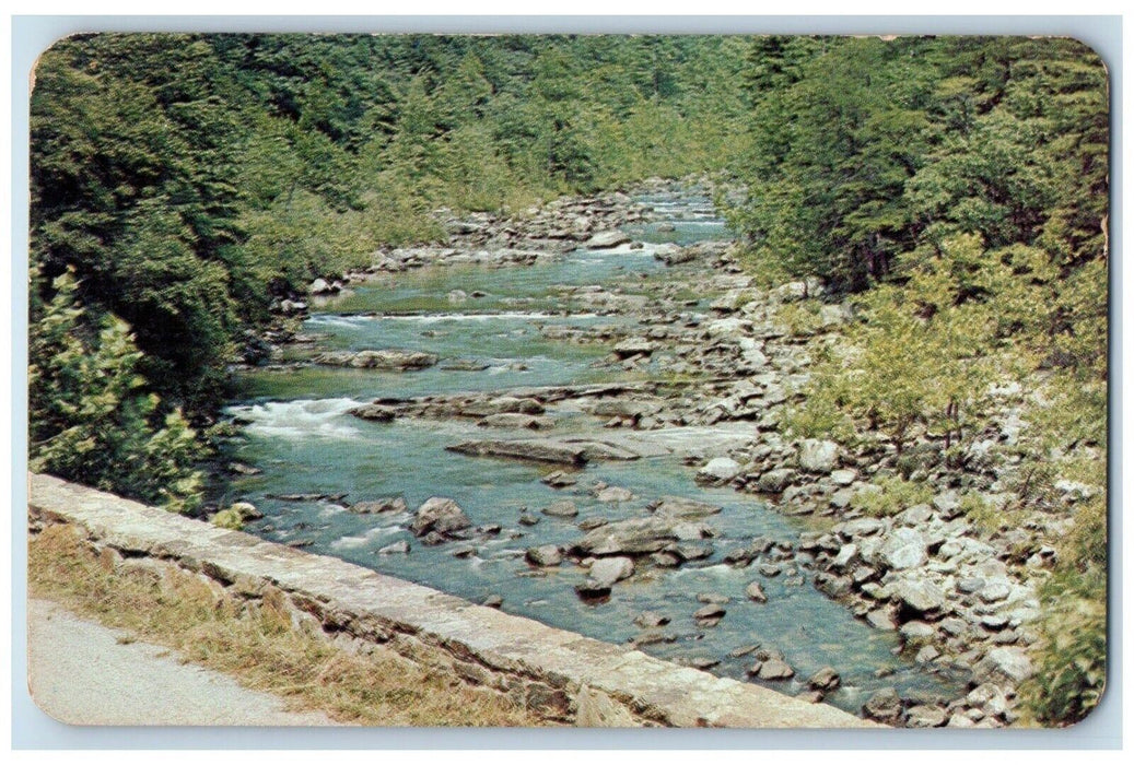 The Maury River And Highway Rocks Nature Scene Staunton Virginia VA Postcard