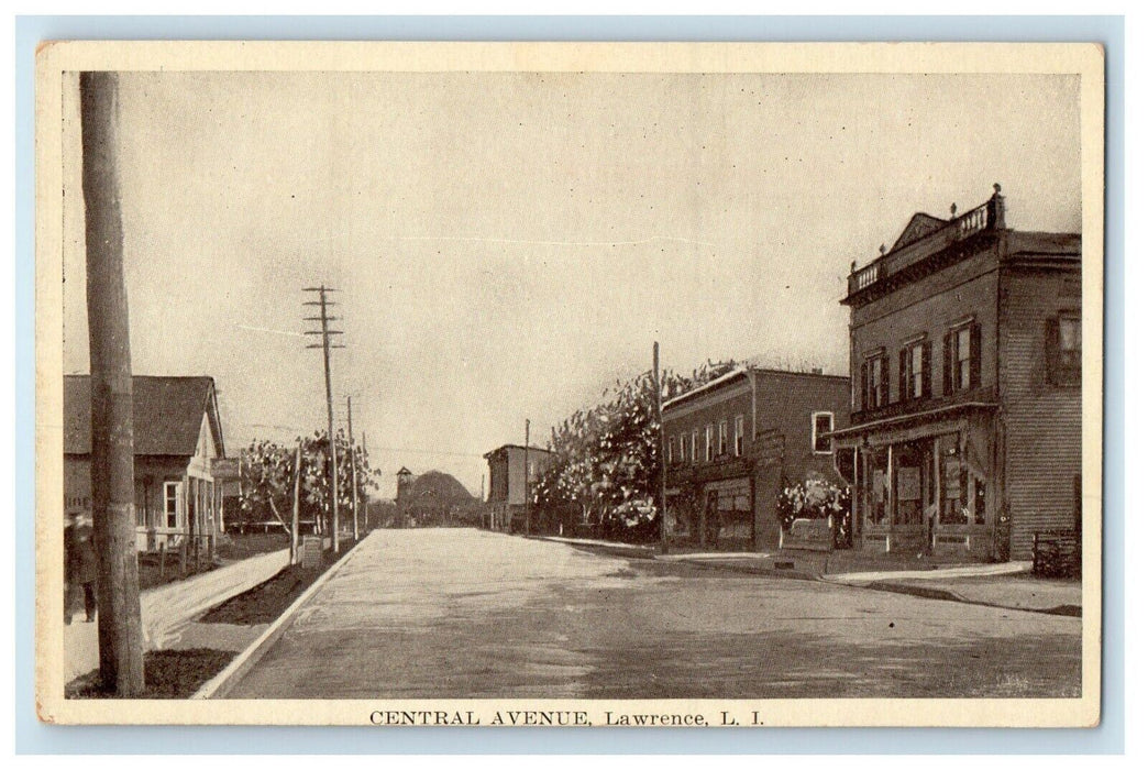 c1910 Central Avenue Lawrence Long Island New York NY Unposted Antique Postcard