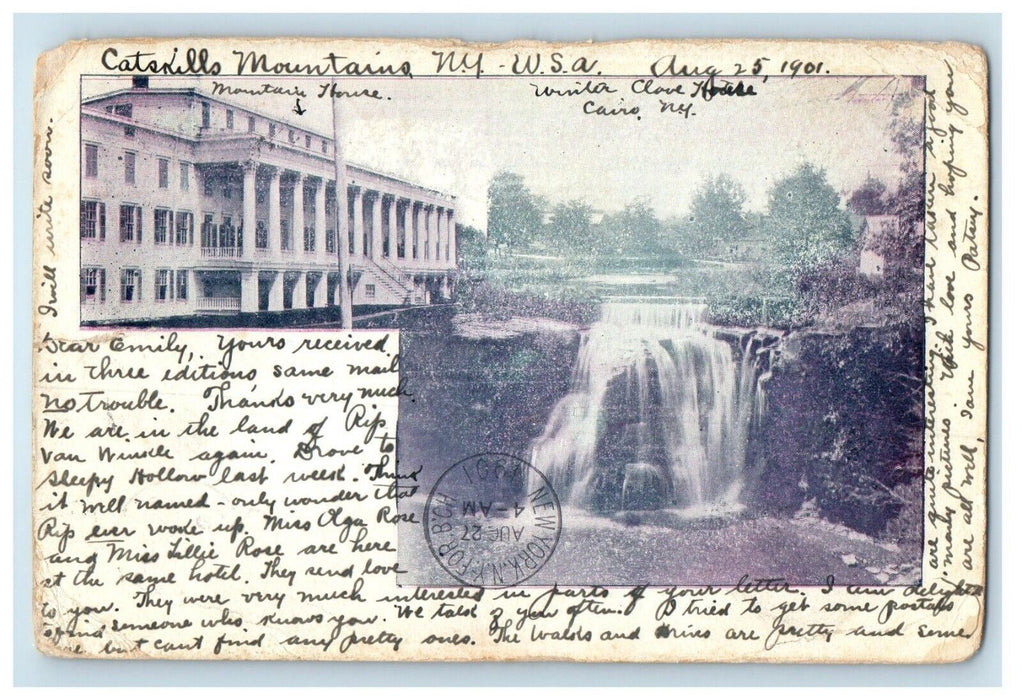 1901 Winter Clove House Hotel Catskill Mountains Cairo New York NY Postcard