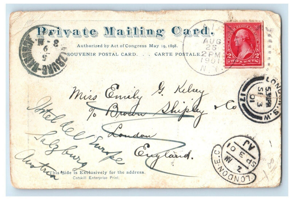1901 Winter Clove House Hotel Catskill Mountains Cairo New York NY Postcard