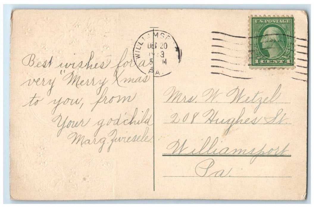 c1910's Easter Holy Cross Girl Crown Williamsburg Pennsylvania PA Postcard