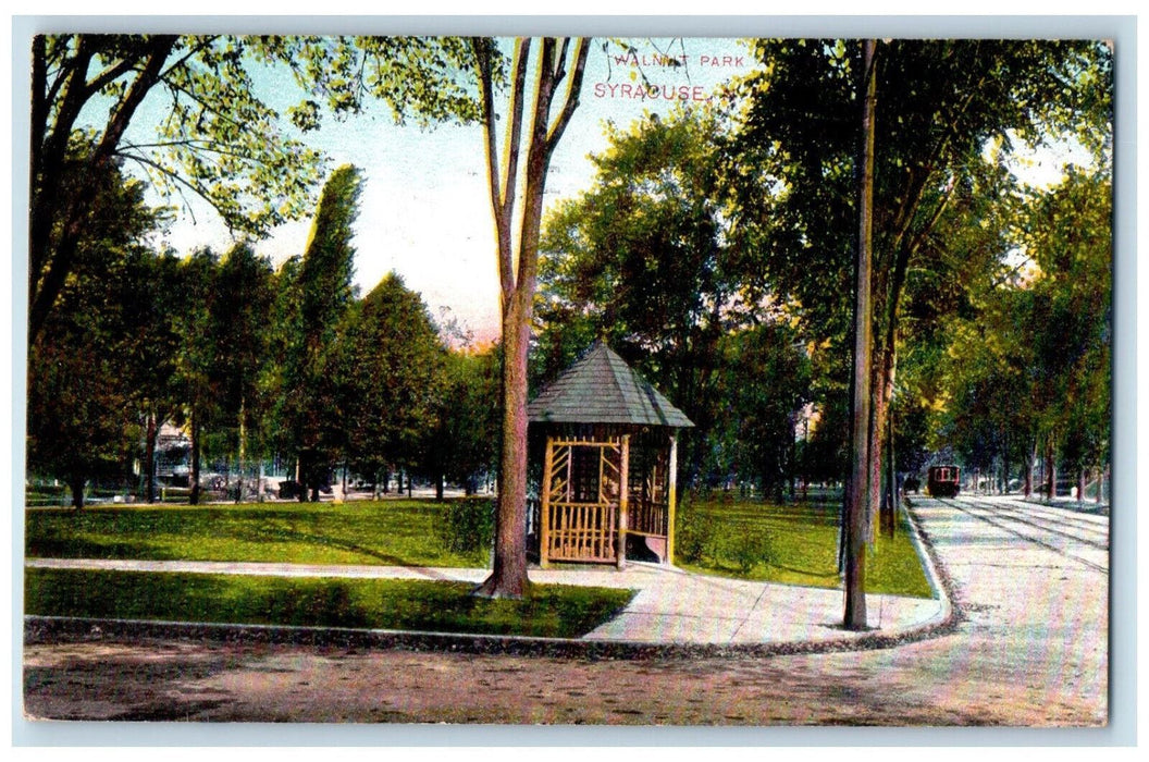 1908 Walnut Park Syracuse New York NY Posted Antique Robbins Bros Postcard