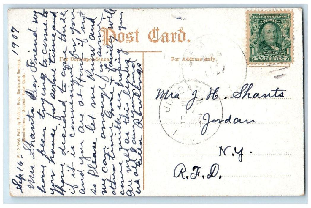 1907 Burnet Park Syracuse New York NY Antique Robbins Bros Postcard