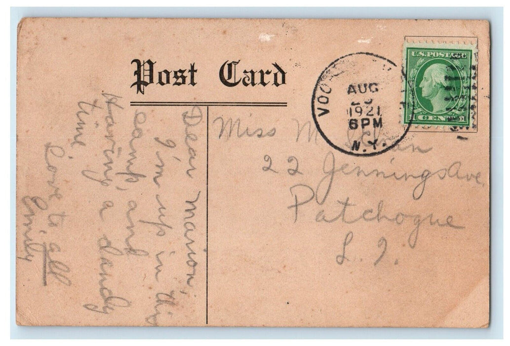 1921 Assembly Hall Girls Camp Pinnacle Helderberg RFD Voorheesville NY Postcard