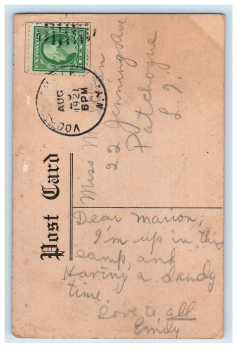 1921 Assembly Hall Girls Camp Pinnacle Helderberg RFD Voorheesville NY Postcard