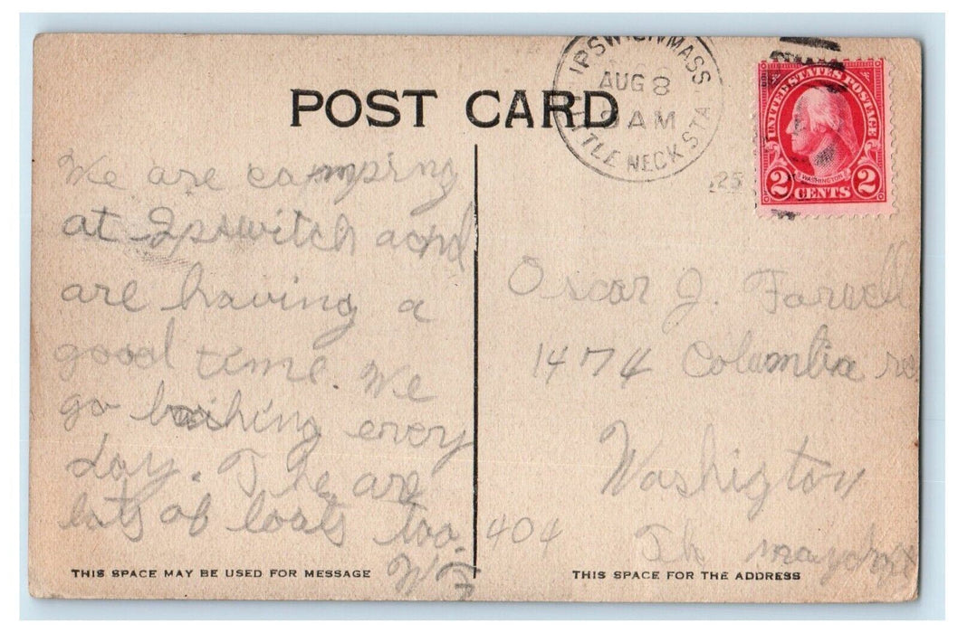 1925 Hilltop Avenue Cottages Little Neck Ipswich Massachusetts MA Postcard