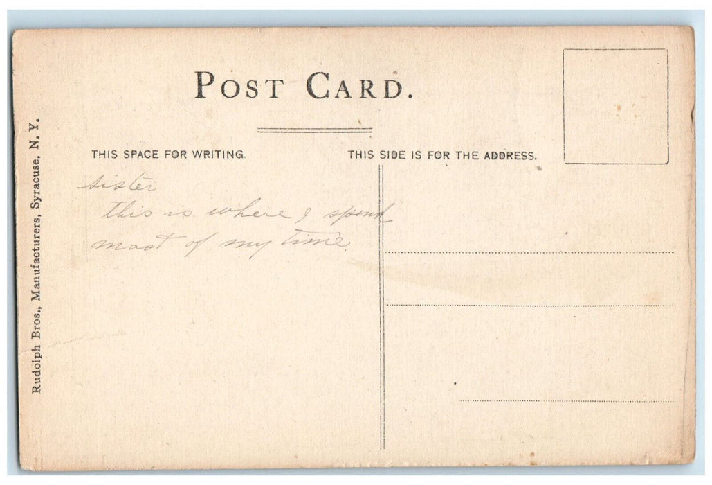 c1910 H.H. Franklin Automobile Works Syracuse NY Antique Posted Postcard