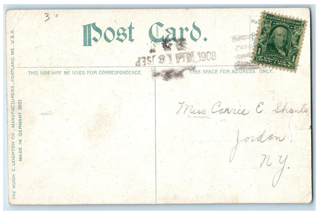 1908 Rockwell Spring Syracuse NY Antique Posted Hugh C Leighton Co. Postcard