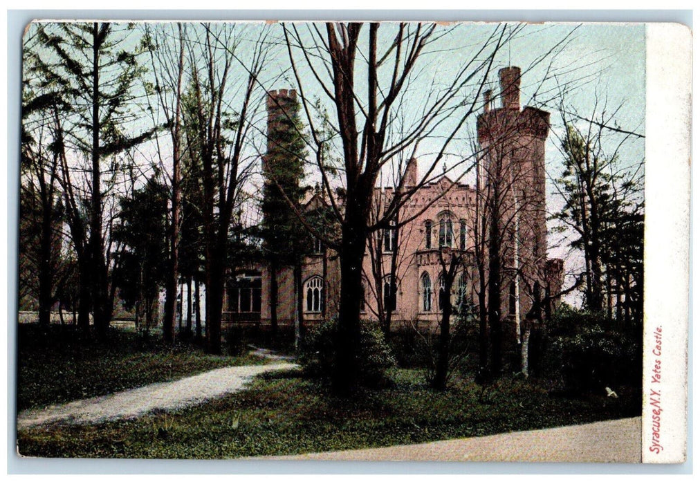 c1910 Yates Castle Syracuse NY Antique Posted Hugh C Leighton Co. Postcard
