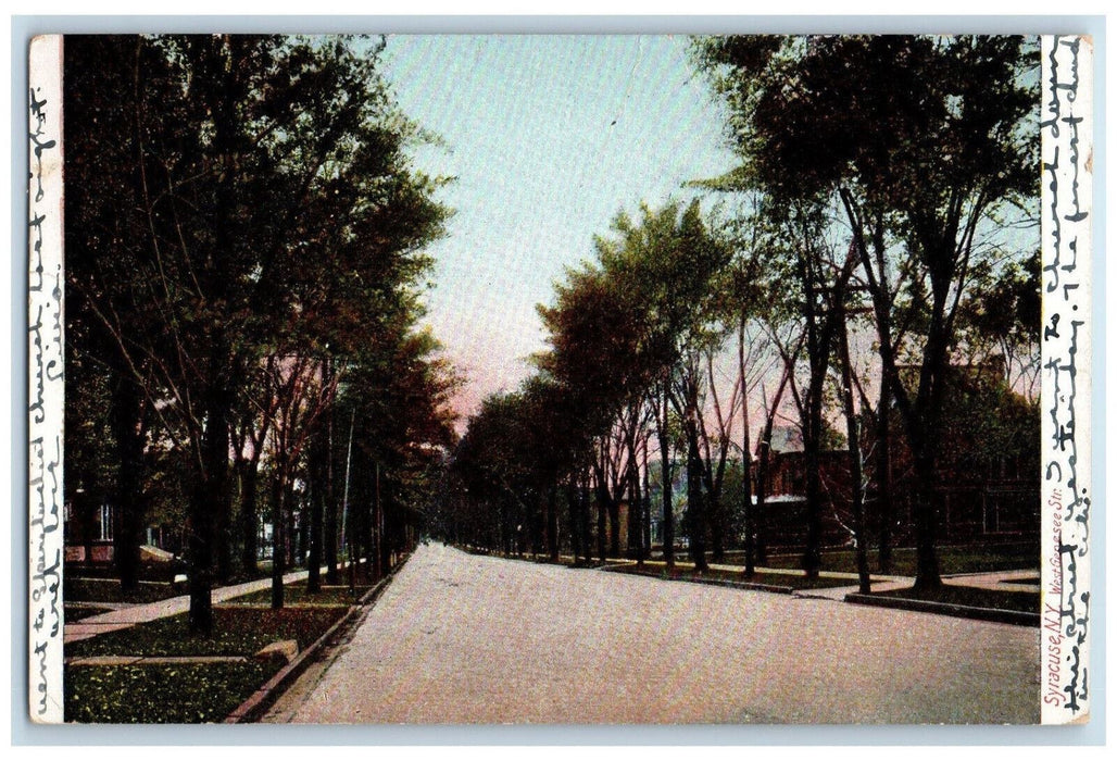 1907 West Genesee Street Syracuse NY Antique Posted Hugh C Leighton Co. Postcard