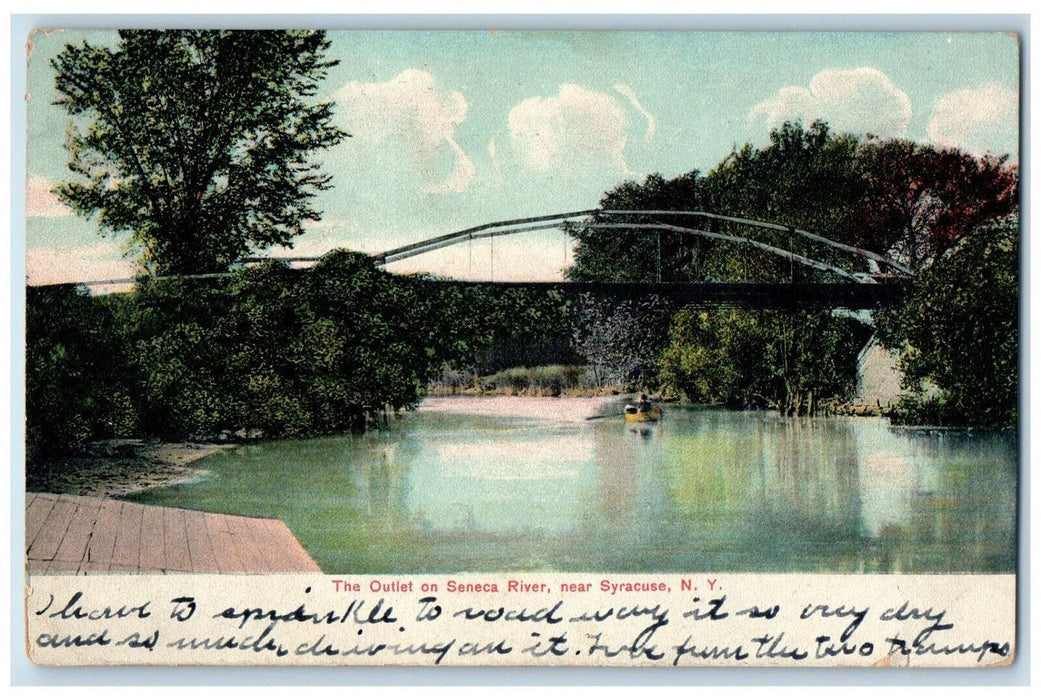 1908 The Outlet on Seneca River Near Syracuse NY Baldwinsville NY Postcard