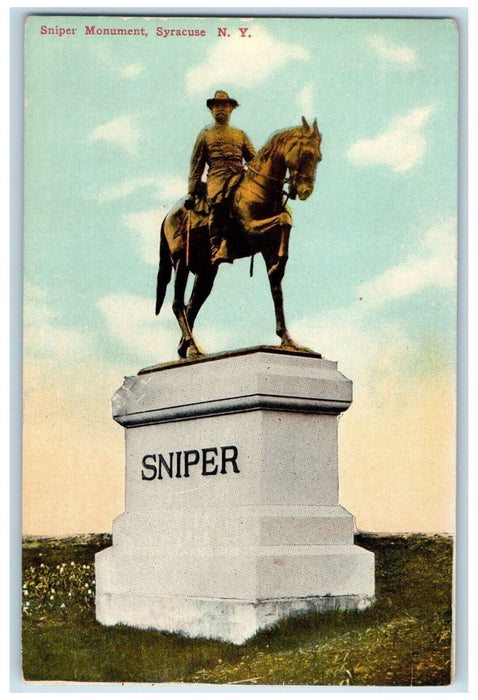 c1910 The Sniper Monument Syracuse New York NY Unposted Antique Postcard