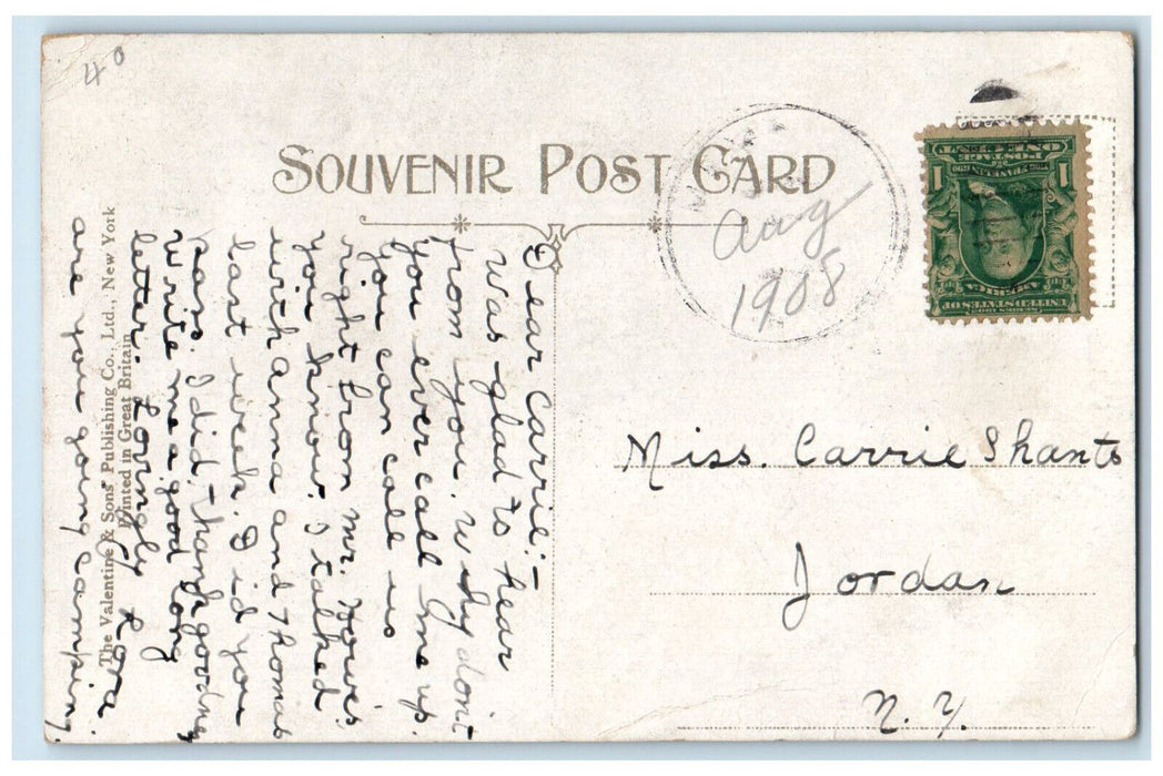 1908 Walnut Place Syracuse New York NY Posted Antique Souvenir Postcard
