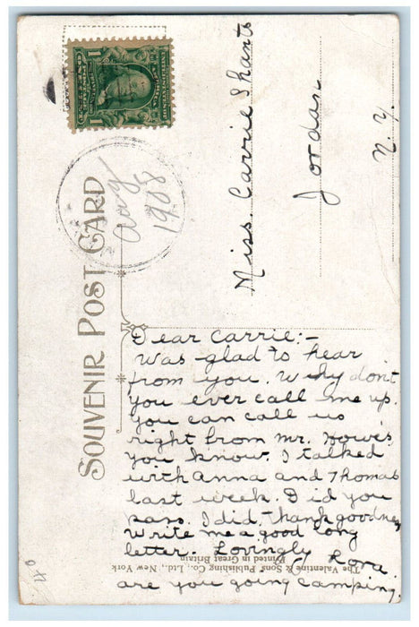 1908 Walnut Place Syracuse New York NY Posted Antique Souvenir Postcard