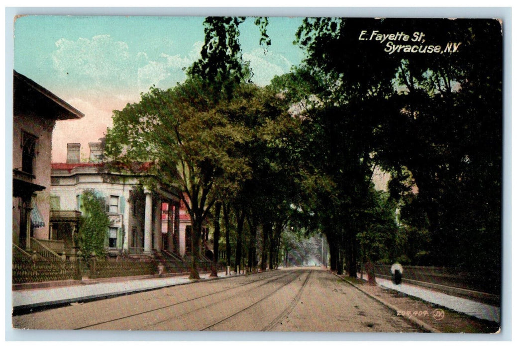 c1910 E. Fayette Street Syracuse New York NY Antique Posted Postcard