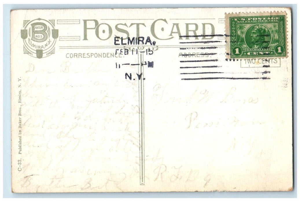 1915 Birds Eye View Kennedy Valve Mfg.CO Plant Exterior Elmira New York Postcard