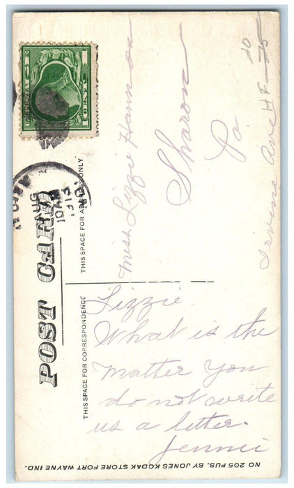 1913 Island Park Boats Bridge View Rome City Indiana IN Posted Antique Postcard