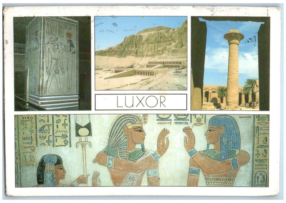 c1950 Luxor Tomb Amon Her Khobshef Valley Queens Karnak Temple Postcard
