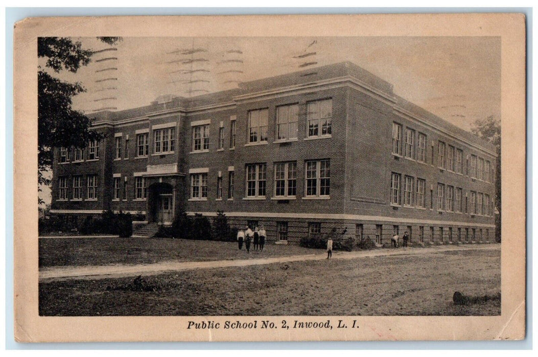 1937 Public School No. 2 Building Inwood Long Island LI New York NY Postcard