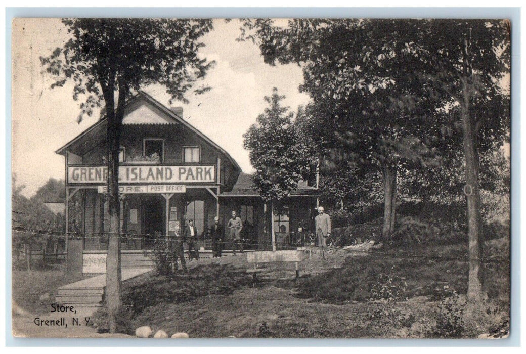 1910 Grenell Island Park Store And Post Office Grenell New York NY Postcard