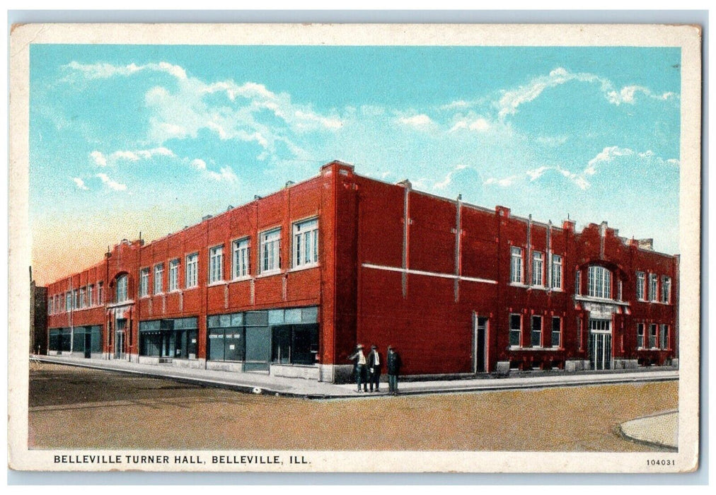 Belleville Turner Hall Building Street View Belleville Illinois IL Postcard