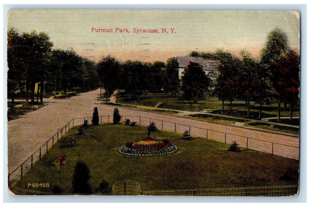 1913 Center View Furman Park Syracuse New York NY Antique Posted Postcard