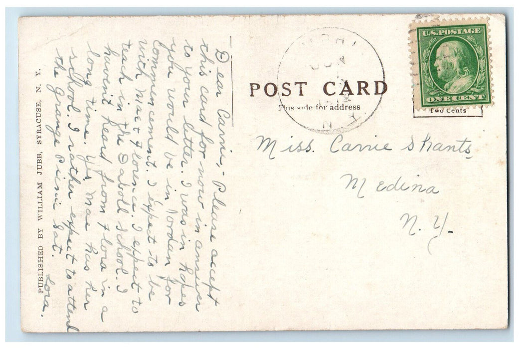 c1910 Fraser School Play Ground Syracuse New York NY Posted Postcard