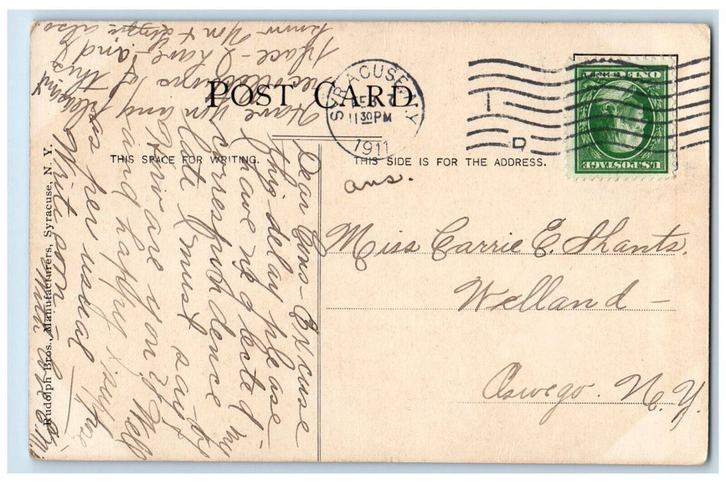 1911 The Grove Long Branch Park Syracuse New York NY Antique Postcard