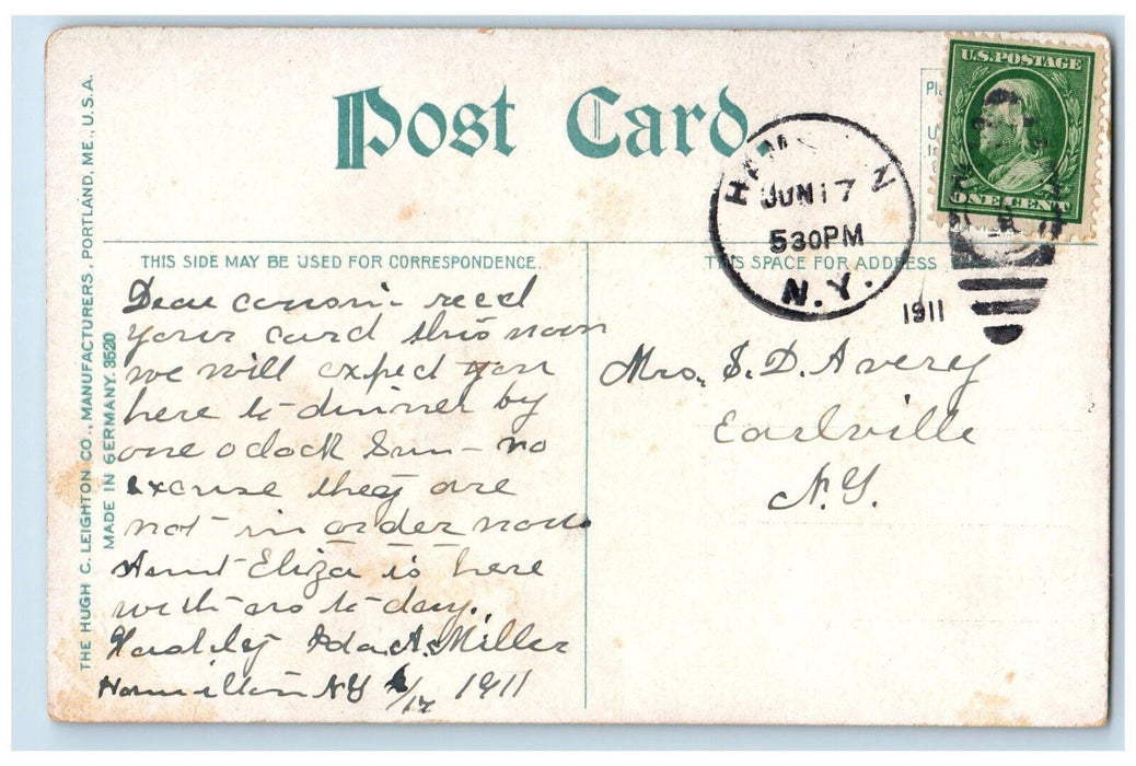 1911 Trees Grasses Scene Burnet Park Syracuse NY Antique Posted Postcard