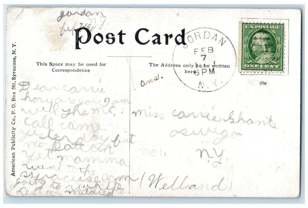 c1910 New York City Railroad Station Syracuse NY Antique Posted Postcard