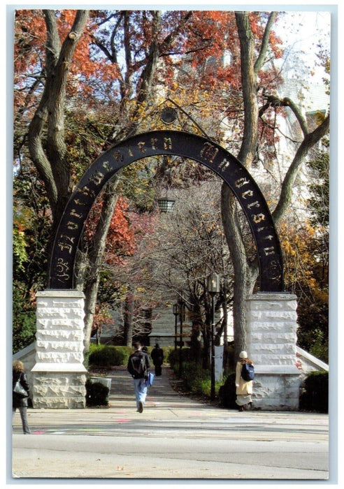 2009 Arch Students Western University Entrance Gate Evanston Illinois Postcard