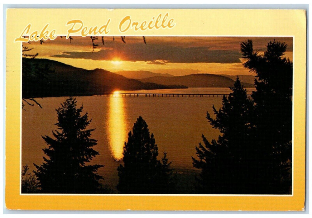 1991 One Many Moods Lake Pend Oreille Bottle Bay Road Sandpoint Idaho Postcard