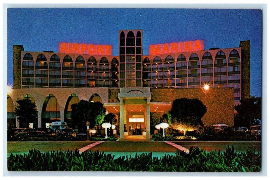 c1960 Airport Marina Hotel San Francisco Bay Burlingame California CA Postcard