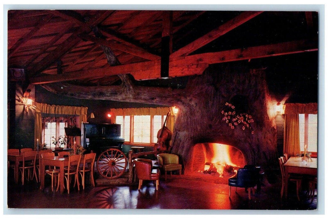 c1960 Fun By The Riverside Oakvale Lodge Escondido Wohlford California Postcard