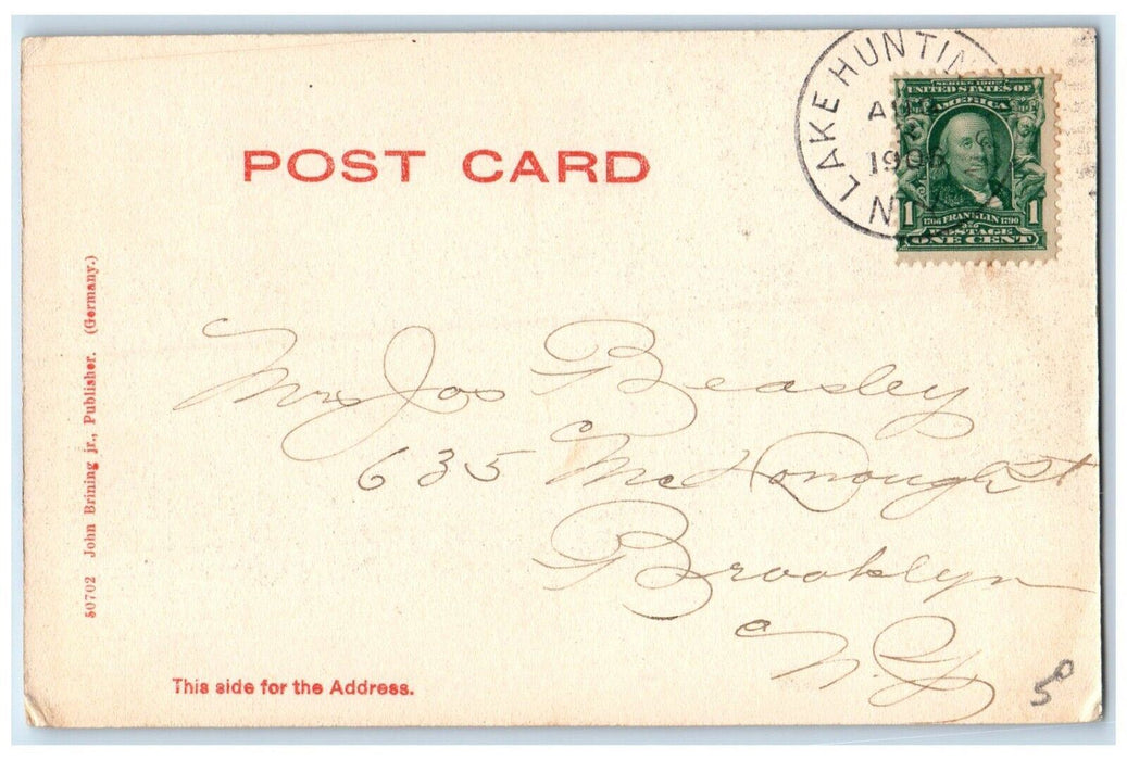1906 The White House Lake Huntington New York NY Posted Antique Postcard