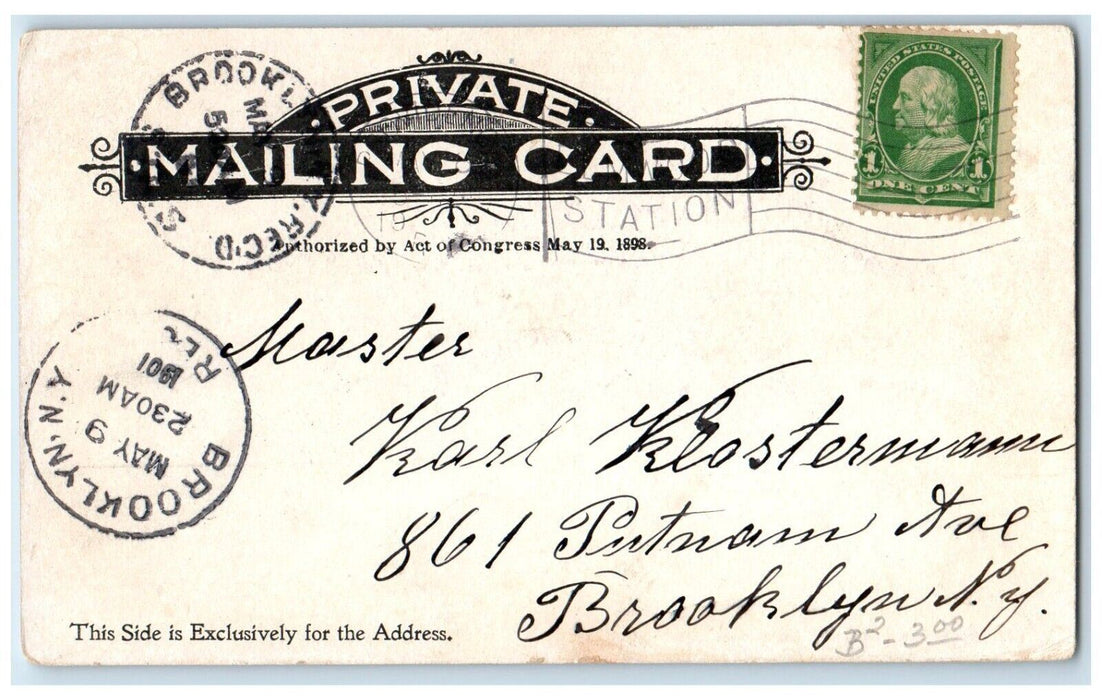 1901 Union Station State House Trolley Providence Rhode Island RI Postcard