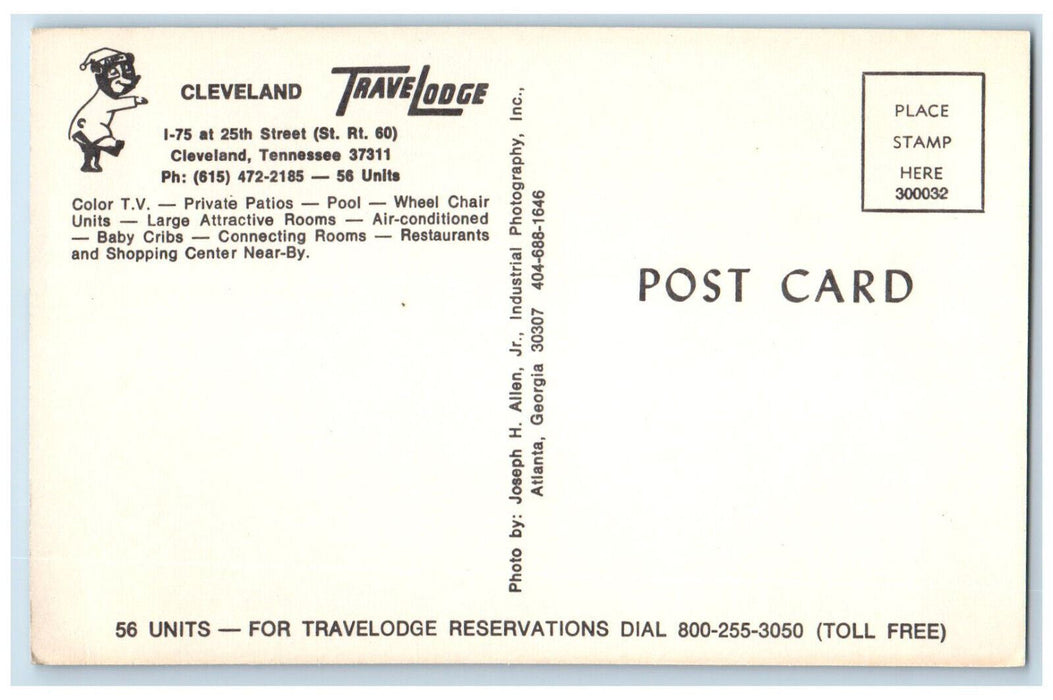 c1960's Pool at Cleveland Travelodge Cleveland Tennessee TN Vintage Postcard