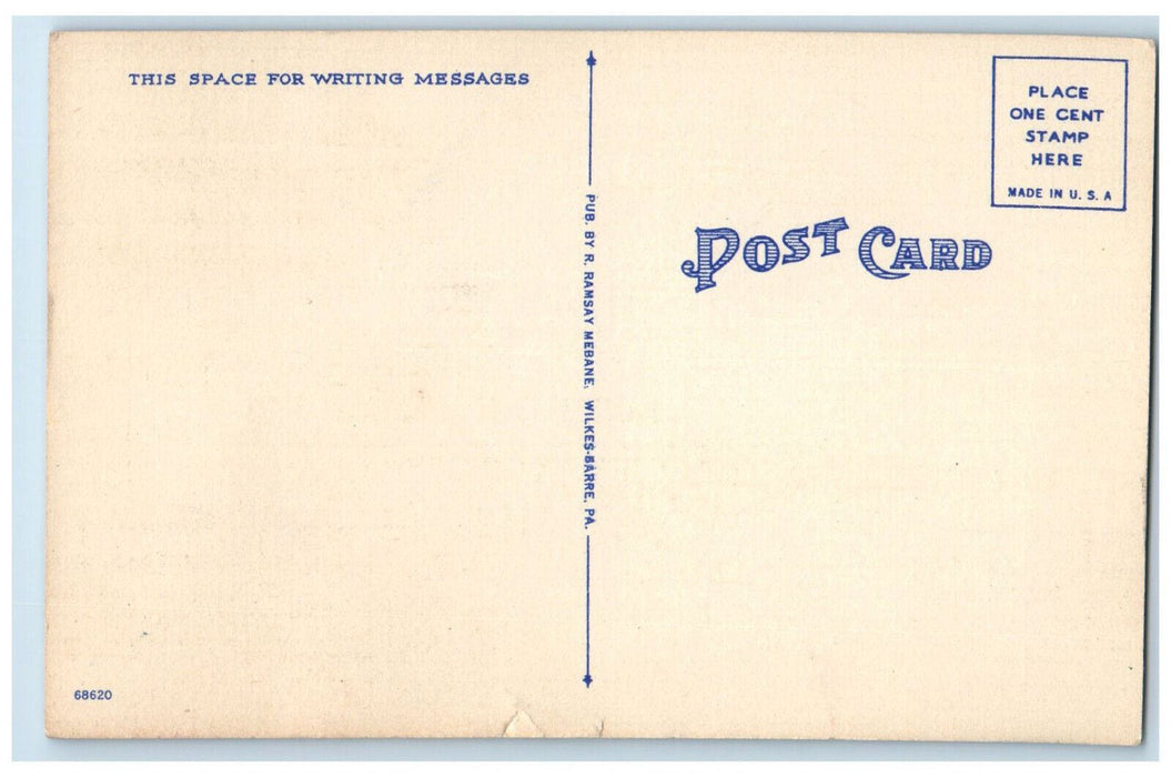 c1950's St. John's Roman Catholic Church Freeland Pennsylvania PA Postcard