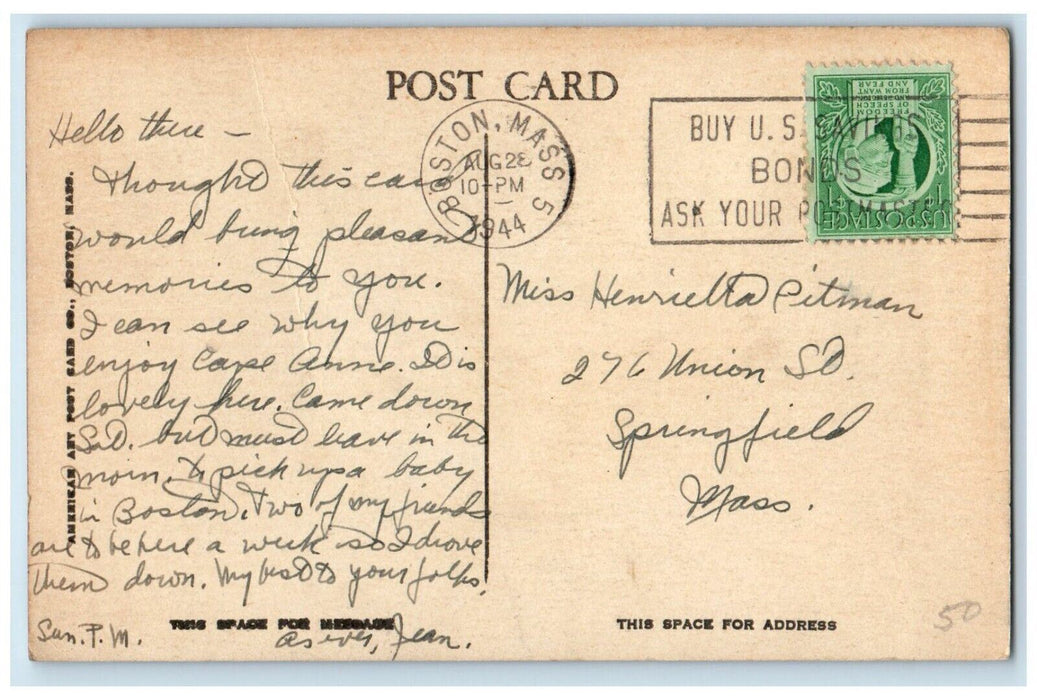 Motif Number One Old Stone Wharves Bearskin Neck Rockport Boston MA Postcard